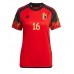 Belgien Thorgan Hazard #16 Hemmakläder Dam VM 2022 Kortärmad